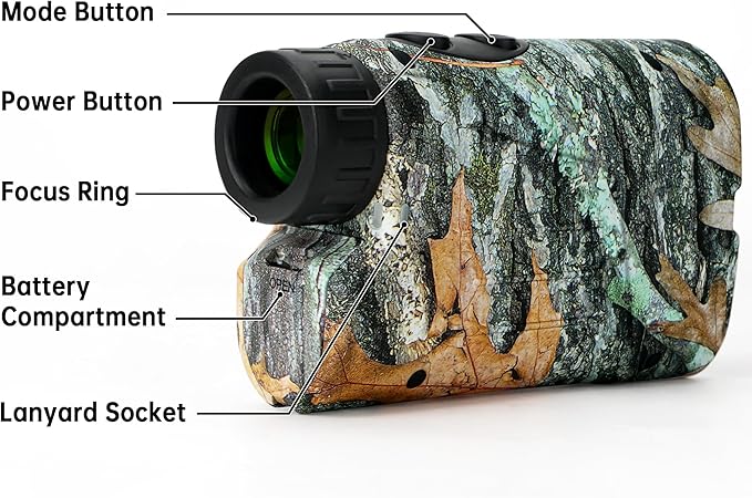 Gogogo Sport Vpro GS03 Laser Golf/Hunting Rangefinder, 1000/1200 Yards Laser Range Finder with 6X Magnification Ultra-Clear View, Lightweight, Slope, Pin-Seeker & Flag-Lock & Vibration