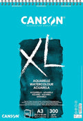Canson XL Watercolour 300gsm A3 Paper, Cold Pressed, Spiral Pad Short Side by Canson