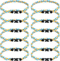 12Pack Baseball Necklaces for Boys, 18inches Braided Rope Tornado Titanium Sports Necklaces, Ideal for Baseball Team Gifts, Party Favors, Baseball Accessories Drip，Multi-Color