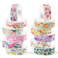 12 Rolls Flower Washi Tape Set, Floral Masking Tape, Spring Colorful Garden by Unknown