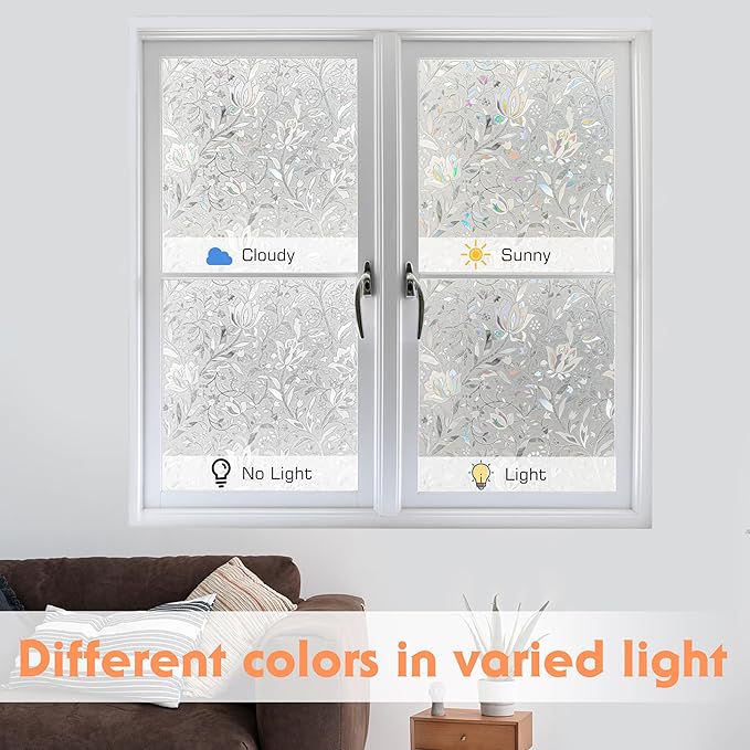 Hilarious Tulip Window Cling, Stained Glass Static Stickers Decorative - Image 6
