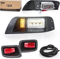 10L0L Golf Cart EZGO TXT Headlight Kit (12V) - Head Light and Tailight Kit with Mail Wire Harness for EZGO TXT 1995-2013 Gas and Electric Golf Cart, Street Legal