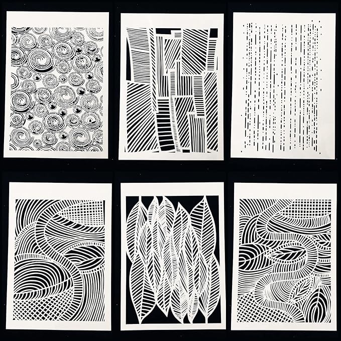 TIAMECH 6 Pcs A4 Reusable Geometric Stencils - Image 8