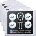 Team Golf NFL Regulation Size Golf Balls (4 Count) & Divot Tool with Removable Double-Sided Magnetic Marker