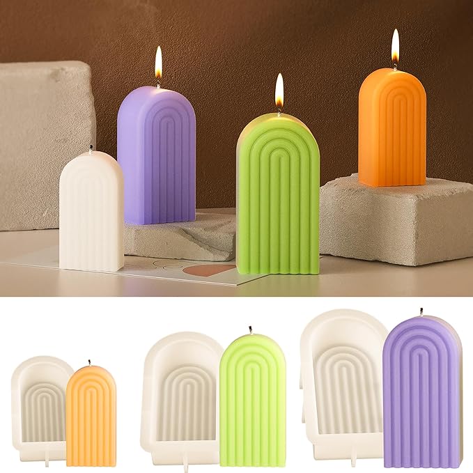 3 Pack Deep Resin Mold Arch Rectangle Door Candle Silicone 3D Animal Candle by ESEENSSiliconeMolds