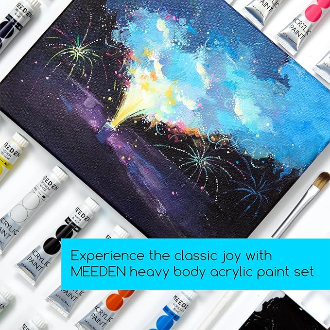 MEEDEN Beginners Acrylic Paint Set: 48 Colors 12ml/0.41 fl oz Heavy Body - Image 7