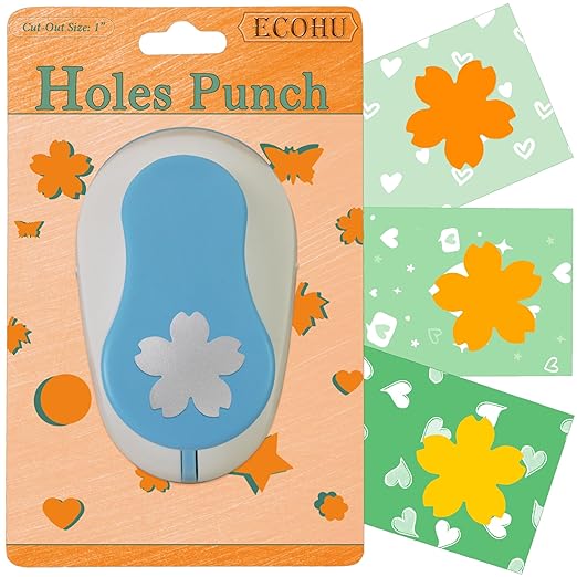 Flower Hole Punch for Craft Size Out 1-Inch, Cherry Blossoms Paper Punch Shapes by ECOHU