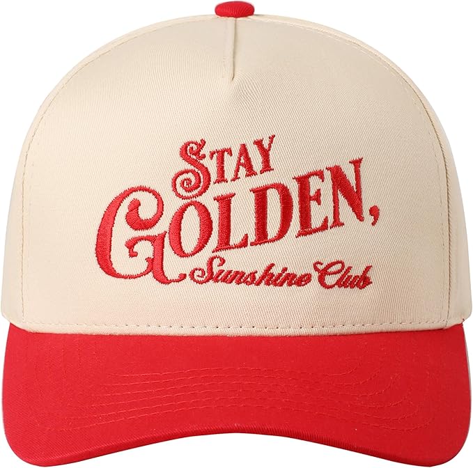 MIRMARU Two-Tone Vintage Canvas Trucker Hats for Men & Women, Adjustable Size Baseball Caps with Trendy Embroidered Design