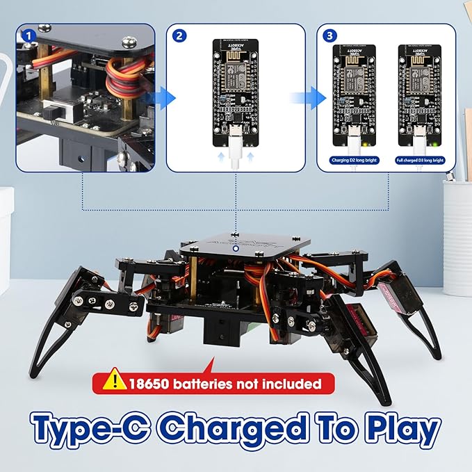 STEM Toys Programmable Bionic Spider Robot Kit, Science Kit - Image 6