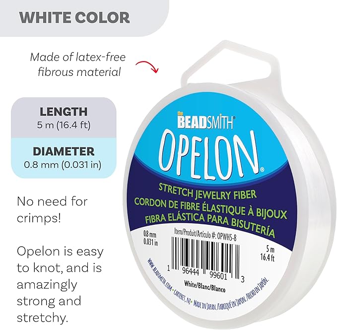 The Beadsmith Opelon Stretch Cord – Elastic Beading Fiber, 0.8 mm Diameter - Image 3