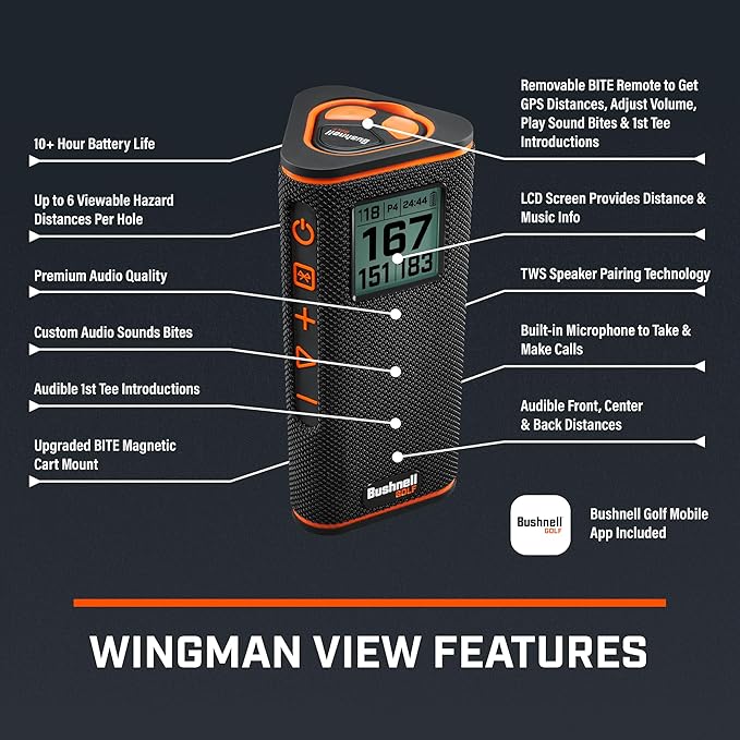 Bushnell Wingman View Golf GPS Speaker