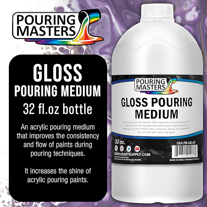 U.S. Art Supply Professional Gloss Pouring Medium 32oz - Image 2