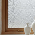 Window Privacy Film Decorative for Front Door, Bathroom Static Cling Stained by OHTMERU