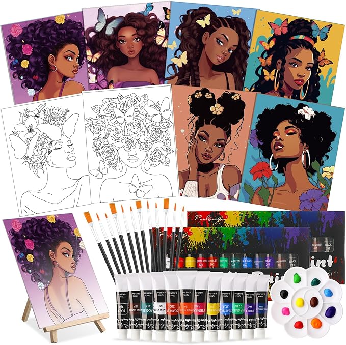 Cholemy 36 Pcs Paint and Sip Kit by Cholemy