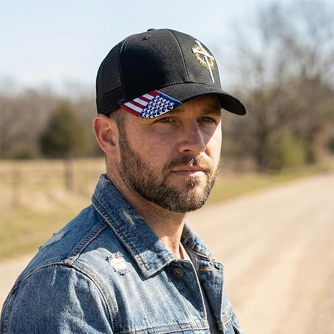 Christian Hats for Men,Cross Hats for Men,Jesus hat,Christian Religious Gifts for Birthday/Christmas