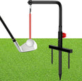 Poen 1 Set Golf Swing Trainer Training Iron Practice Swing Groover with 3 Height Indoor Golf Practice Simulator Accessories Aid Equipment