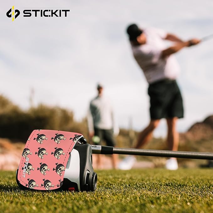 STICKIT Magnetic Rangefinder Strap | Strong Magnet Securely Holds to Golf Carts and Golf Clubs for Easy Access | Slim, Form Fitting, Size Adjustable