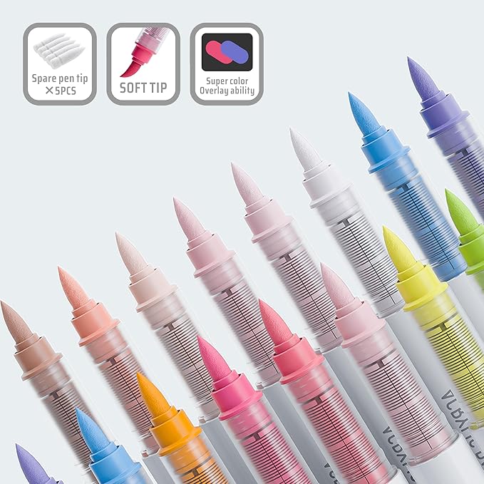 96 Colors Acrylic Paint Markers, Soft Brush Tip Marker Pens Set - Image 3