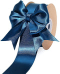 LaRibbons Navy Satin Ribbon 1 1/2 Inch 50 Yards Luxury Double Faced Blue Silk by LaRibbons