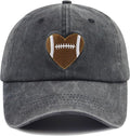 Football Heart Hat for Men Women, Adjustable Cotton Embroidered Heart Football Baseball Cap