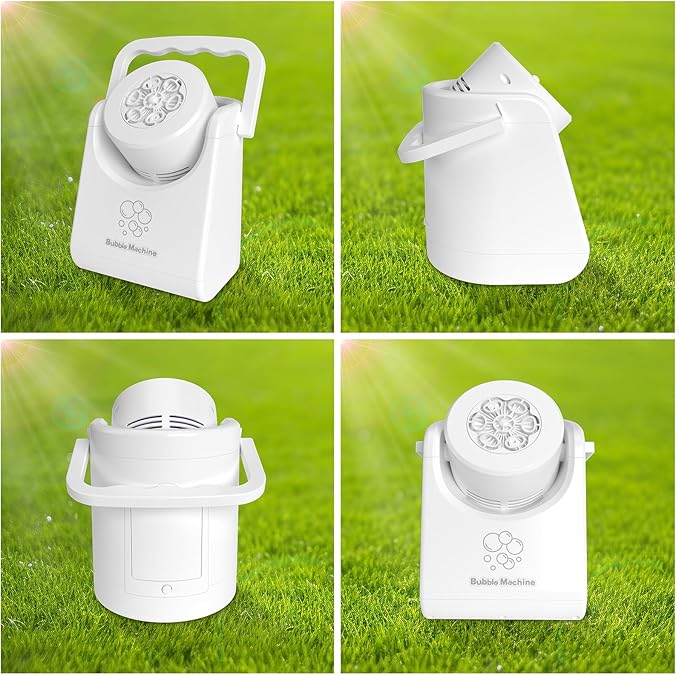 Bubble Machine for Kids Toddlers, Automatic Bubble Blower, Portable Adjustable - Image 3