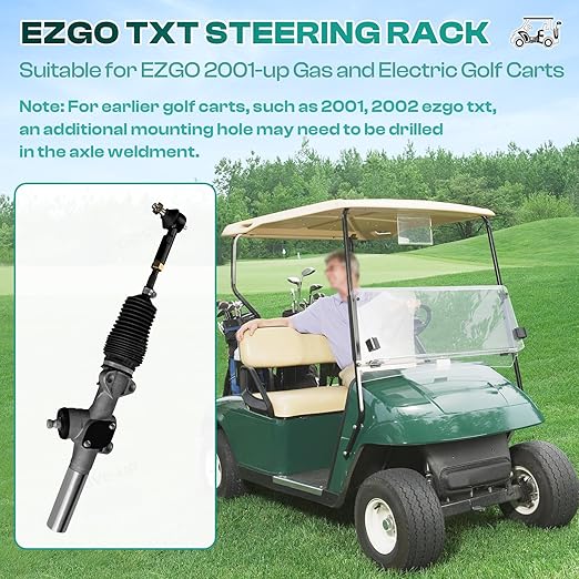 DRIVE UP EZGO TXT Steering Rack, EZGO Steering Box Assembly Fits TXT 2001-Up Gas and Electric Golf Carts, Replaces OEM 70964G01 70964G02 70602G01