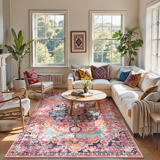 Lahome 6x9 Area Rugs Machine Washable Area Rugs - Image 8