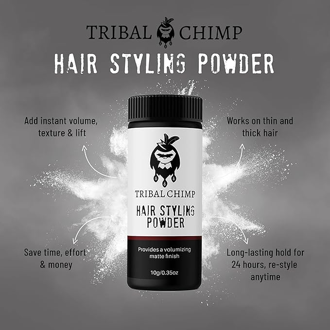 Tribal Chimp Hair Styling Powder, All-day Invisible Hold Hair Volumizer and - Image 2