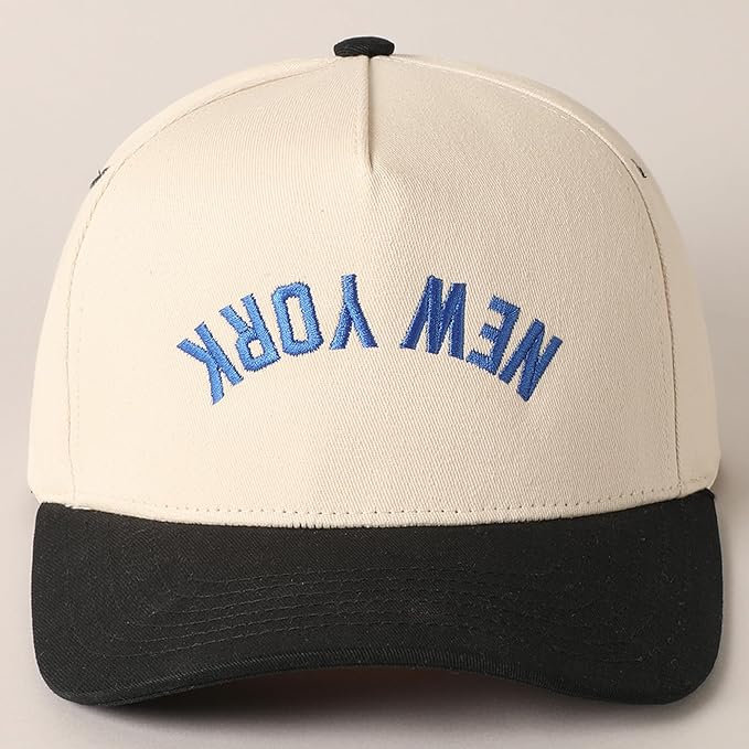 MIRMARU Two-Tone Vintage Canvas Trucker Hats for Men & Women, Adjustable Size Baseball Caps with Trendy Embroidered Design