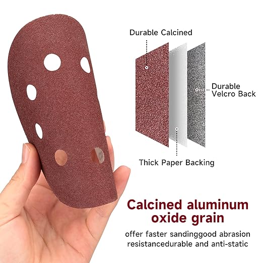 100 PCS 5 Inch Sanding Discs 600 Grit, Round Hook and Loop Sandpaper - Image 3