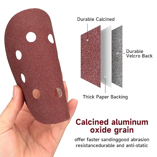 100 PCS 5 Inch Sanding Discs 60 Grit, Round Hook and Loop Sandpaper - Image 3