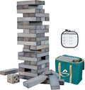 ApudArmis 54 PCS Tumble Timber Set Up to 3.2FT, Pine Wooden Tumble Tower Game by ApudArmis