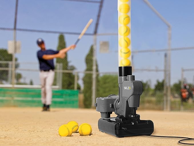 SKLZ Pitching Machine | Improve Your Swing | Ideal for Baseball & Softball Drills | Develops Hitting Power and Fielding Skills | Portable & Easy to Use