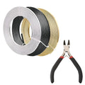 Fashewelry 98Ft 3 Colors Aluminum Flat Wire 5mm Wide Bendable Metal Craft Wire by FASHEWELRY