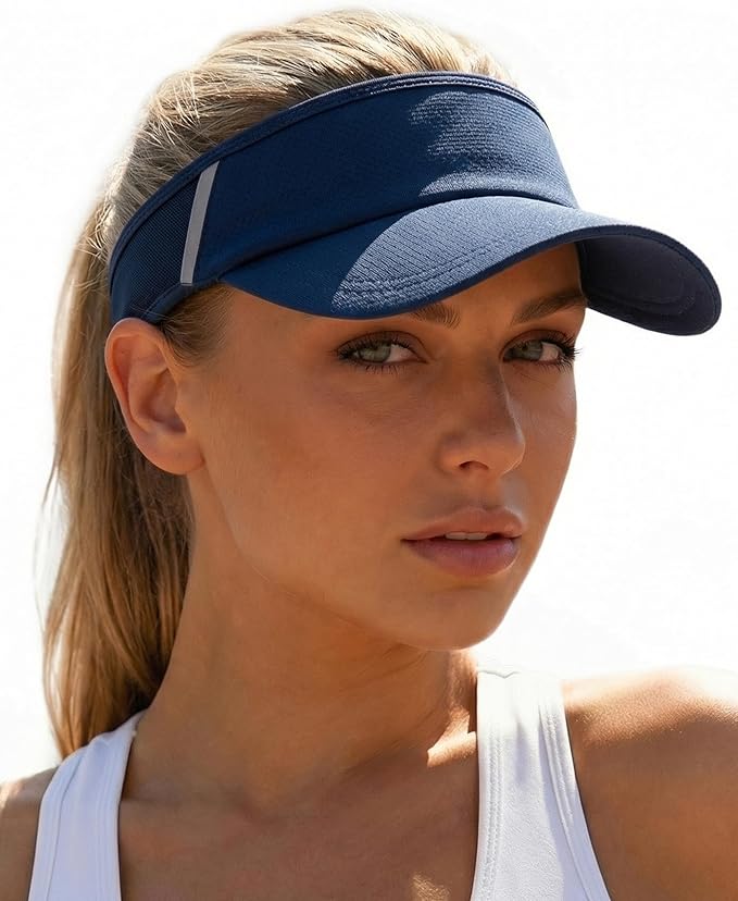 Sun Visor Hat for Women & Men UV Protection Lightweight Foldable Summer Sports for Running Tennis Golf Pickleball