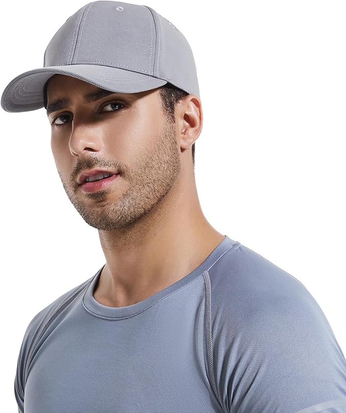 6 Panel Stretch Full Closed Baseball Caps Men's Blank Fitted Cap Curved Brim Elastic Closed Back Hat Q2426