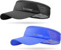 Sukeen 2 Pack Sports Sun Visor Men Women Lightweight Packable Cooling Stretchy Visor Hat for Running, Tennis, Golf