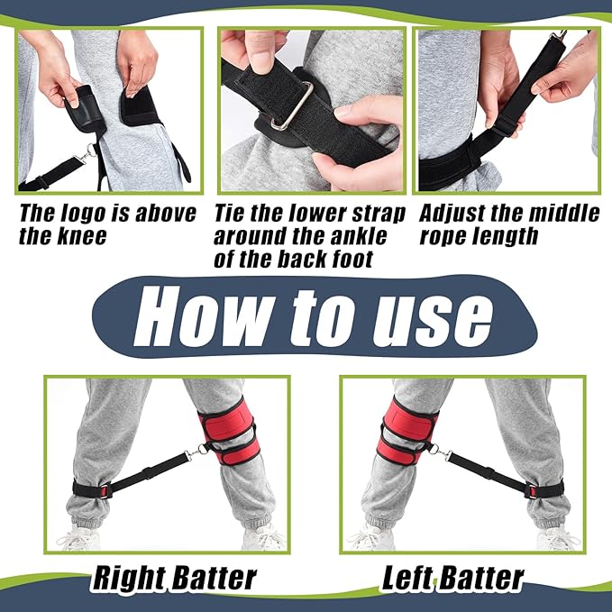 Wettarn Baseball Training Aid Softball Training Harness Baseball Practice Equipment for Stepping Out Leg Pulling Out Overstriding Lunging