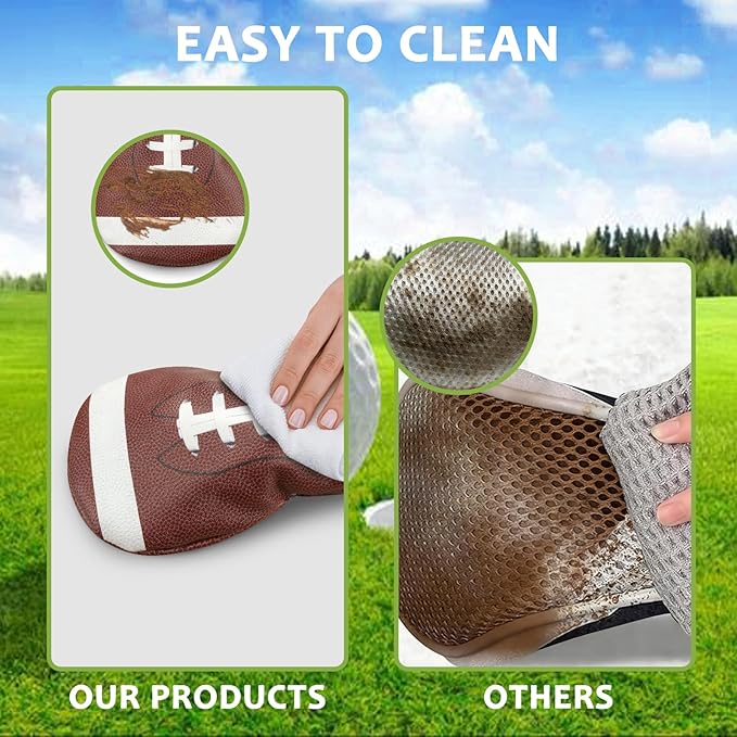 Golf Club Head Covers for Men Women, PU Leather Golf Headcover for Driver Fairway Wood and Hybrid, Funny Golf Accessories