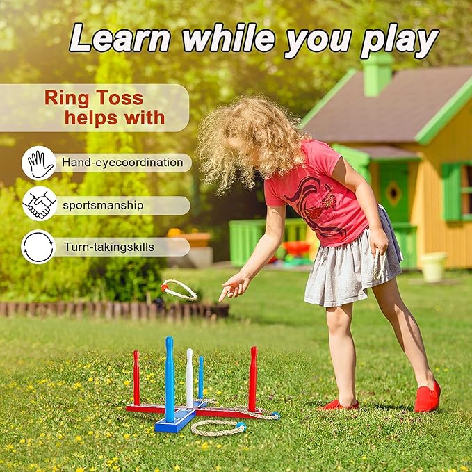 Premium Wooden Ring Toss Game Set - Image 5