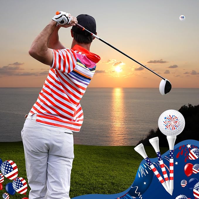 MiniInflat 18 Pcs Funny Golf Balls Gifts Set 12 Humor Golf Balls and 6 Tees for Men Women Coworkers Employees Golfers Birthday Retirement
