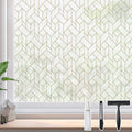 DKTIE Geometric Art Stained Glass Window Film Bathroom Window Privacy Film by Dktie