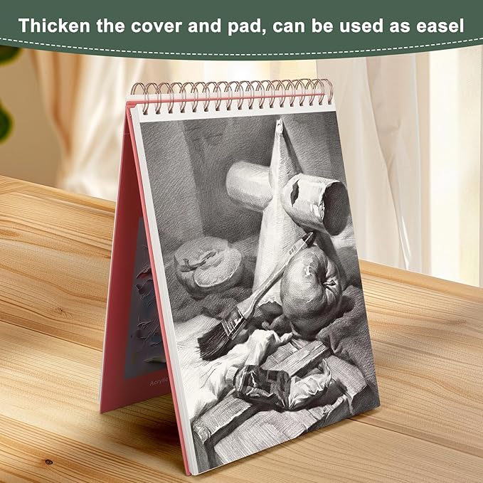 Ddaowanx Mixed Media Sketchbook, 9x12 inches Sketch Pad 60 Sheets Heavyweight - Image 3