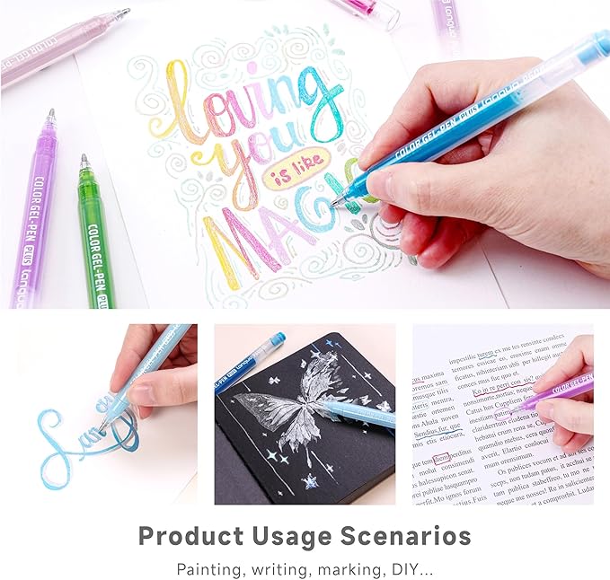72 Color 1.0mm Glitter Markers for Adults Painting, Christmas Card Drawing - Image 6