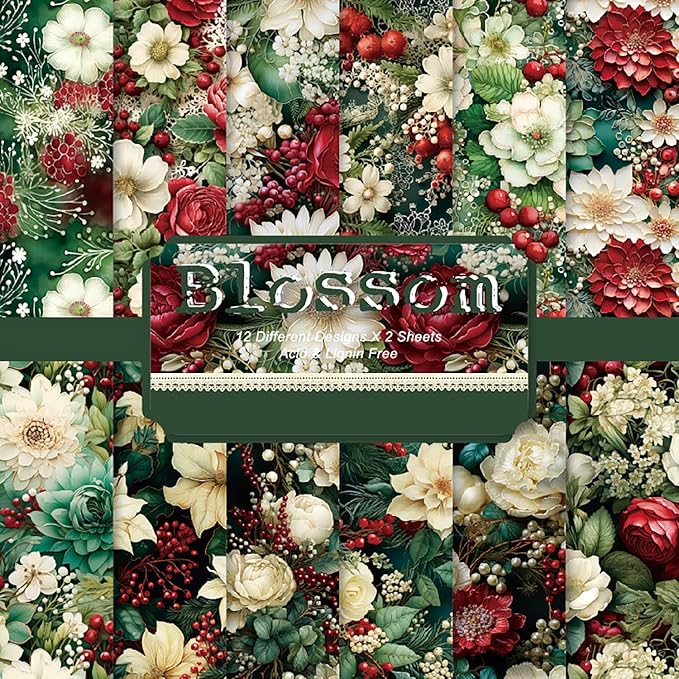 YASMEN Floral Scrapbook Paper Pad by YASMEN