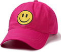 Smile Face Baseball Cap for Women Men Cute Baseball Caps Unstructured Cotton Dad Hat