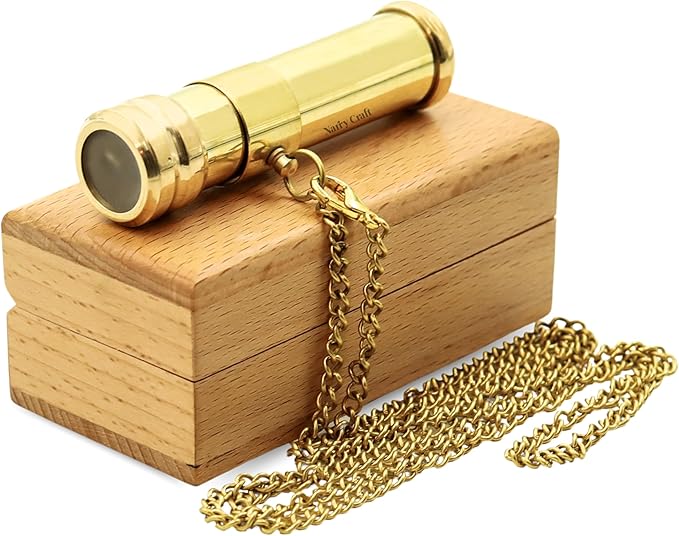 Brass Kaleidoscope with Wooden Box | Handcrafted Vintage Kaleidoscope with - Image 2