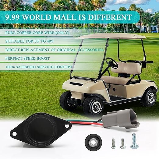 Golf Cart IQ Speed Sensor Deluxe Set Increased Stability & Speed for 48V Electric Golf Cart Club Car DS/Onward/Tempo/Precedent ADC