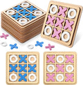 Libima 12 Pcs Wooden Tic Tac Toe Game Mini Family Board Games Classical Puzzle by Libima
