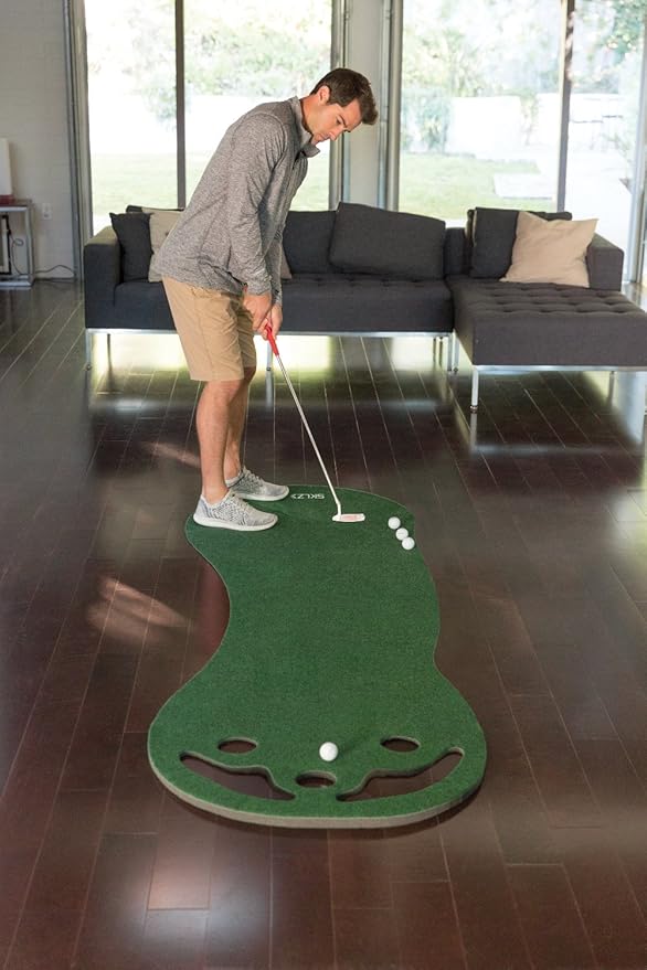 SKLZ Putting Green: Perfect Your Golf Skills with Realistic Home Practice - Improve Your Putting Stroke, Lower Your Scores, and Enjoy Convenient, Training Anytime, Anywhere!